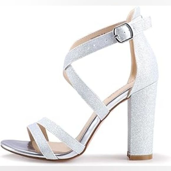 (21-3549) IDIFU Women's Chunky High Heel Sandal Sz 5.5 - Picture 10 of 12